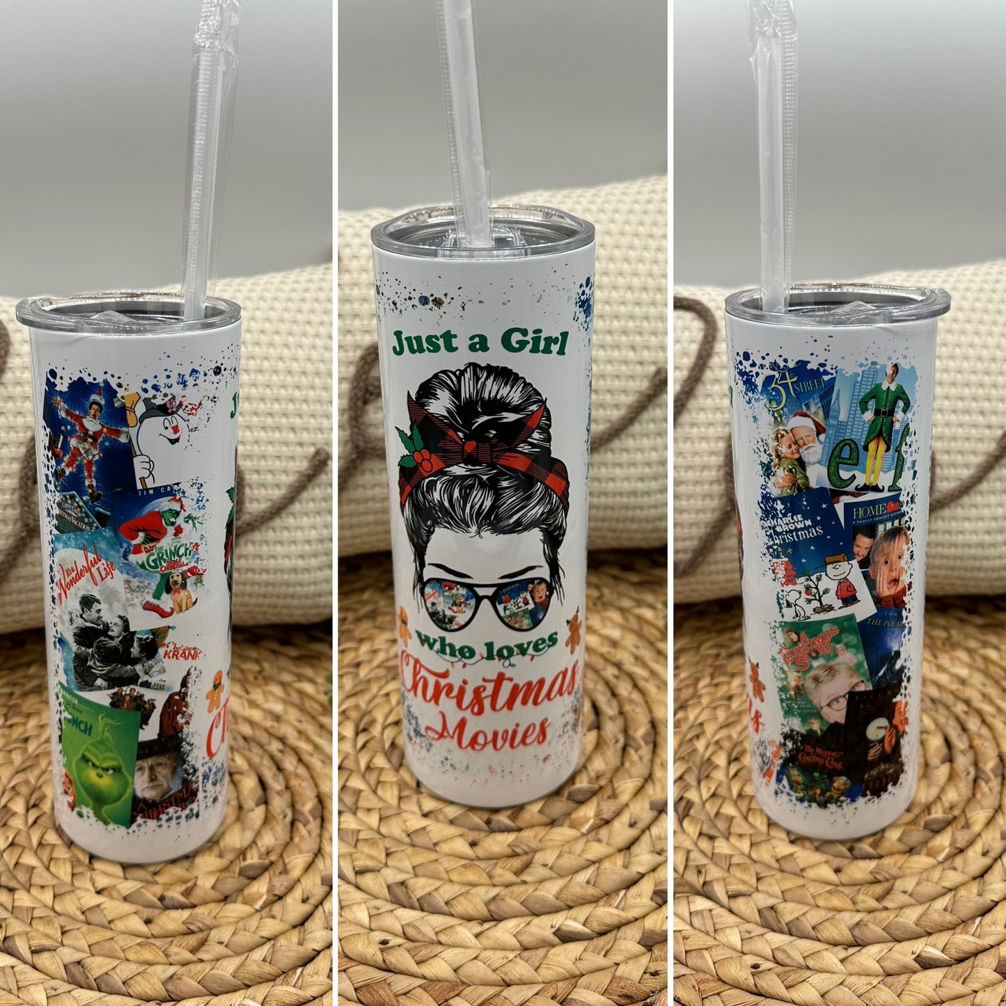 Just a girl who loves Christmas movies 20 oz Tumbler