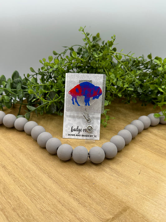 Buffalo classic football retractable badge reel