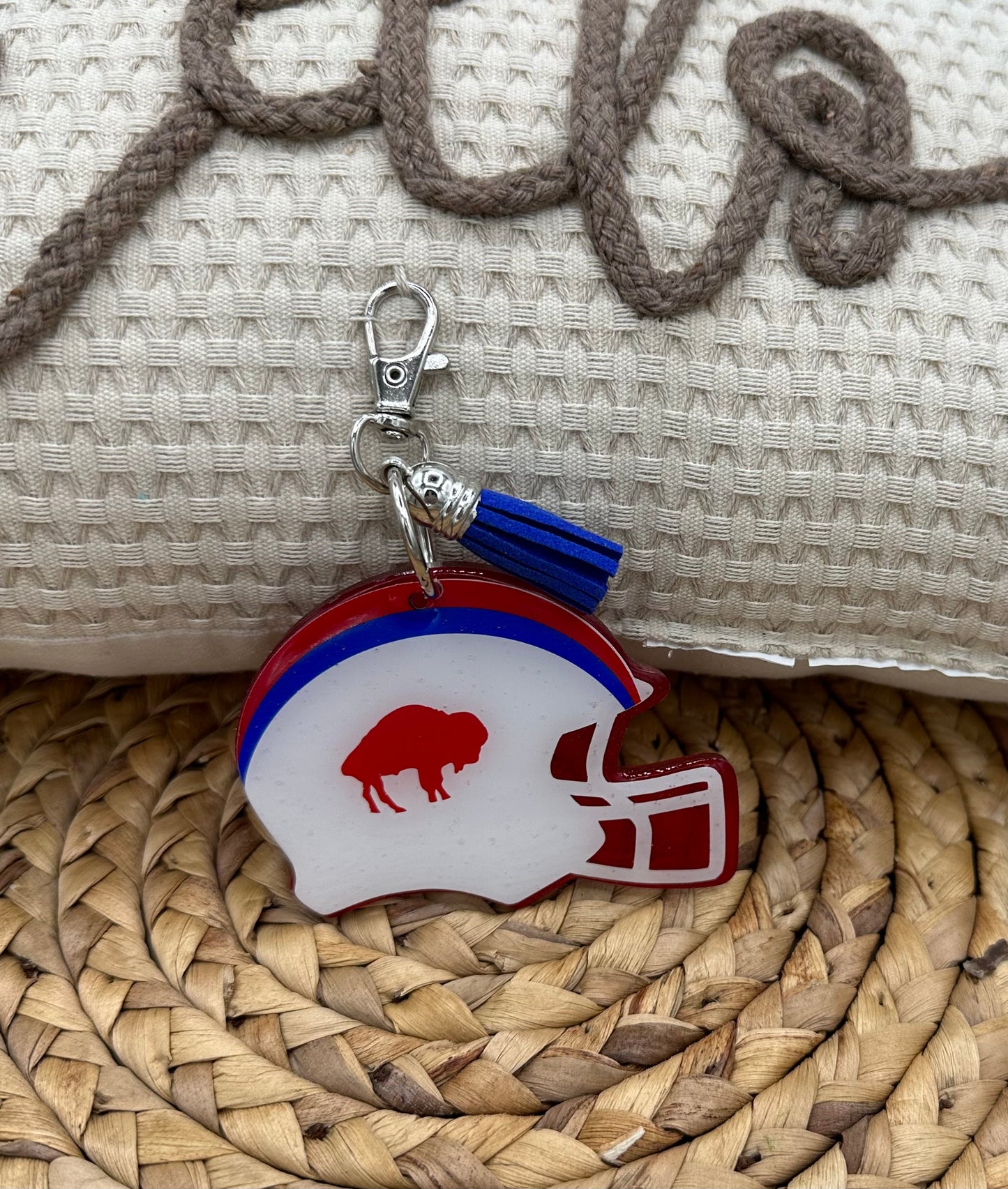 Buffalo football helmet acrylic Keychain