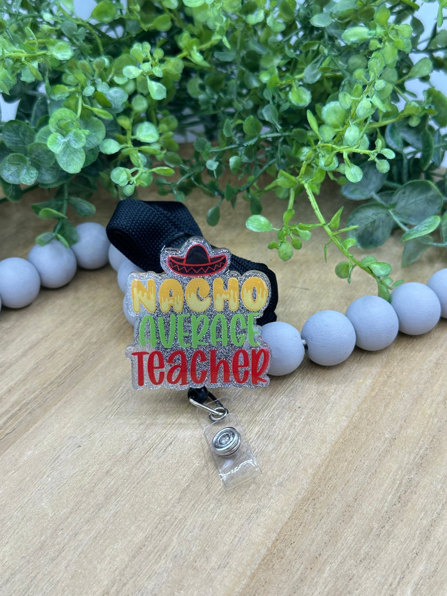 Teacher funny lanyard with retractable badge reel