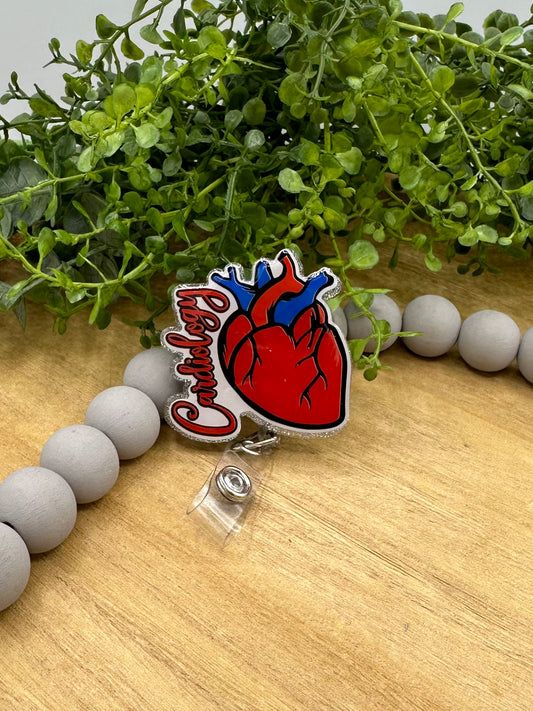 Cardiology retractable badge reel