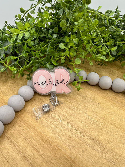 OR Nurse retractable badge reel