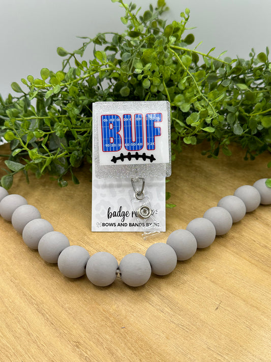BUF Buffalo football retractable badge reel
