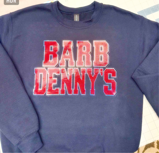 Barb Denny’s black spangle shirt