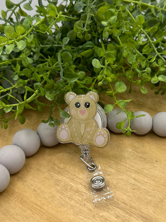 Teddy Bear retractable badge reel