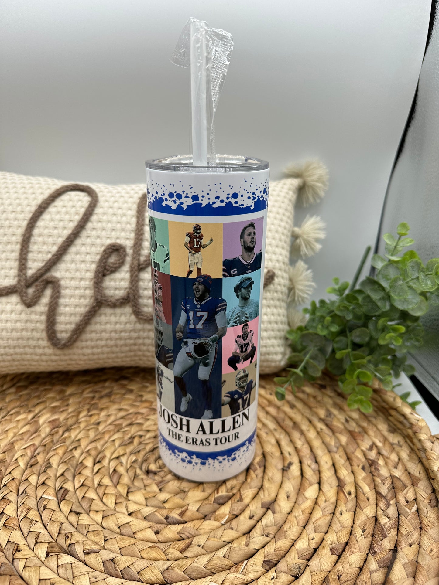 Buffalo Josh Eras football 20 oz Tumbler