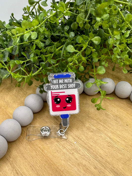 Shot retractable badge reel