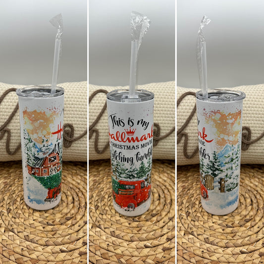 Christmas movie watching tumbler 20 oz Tumbler