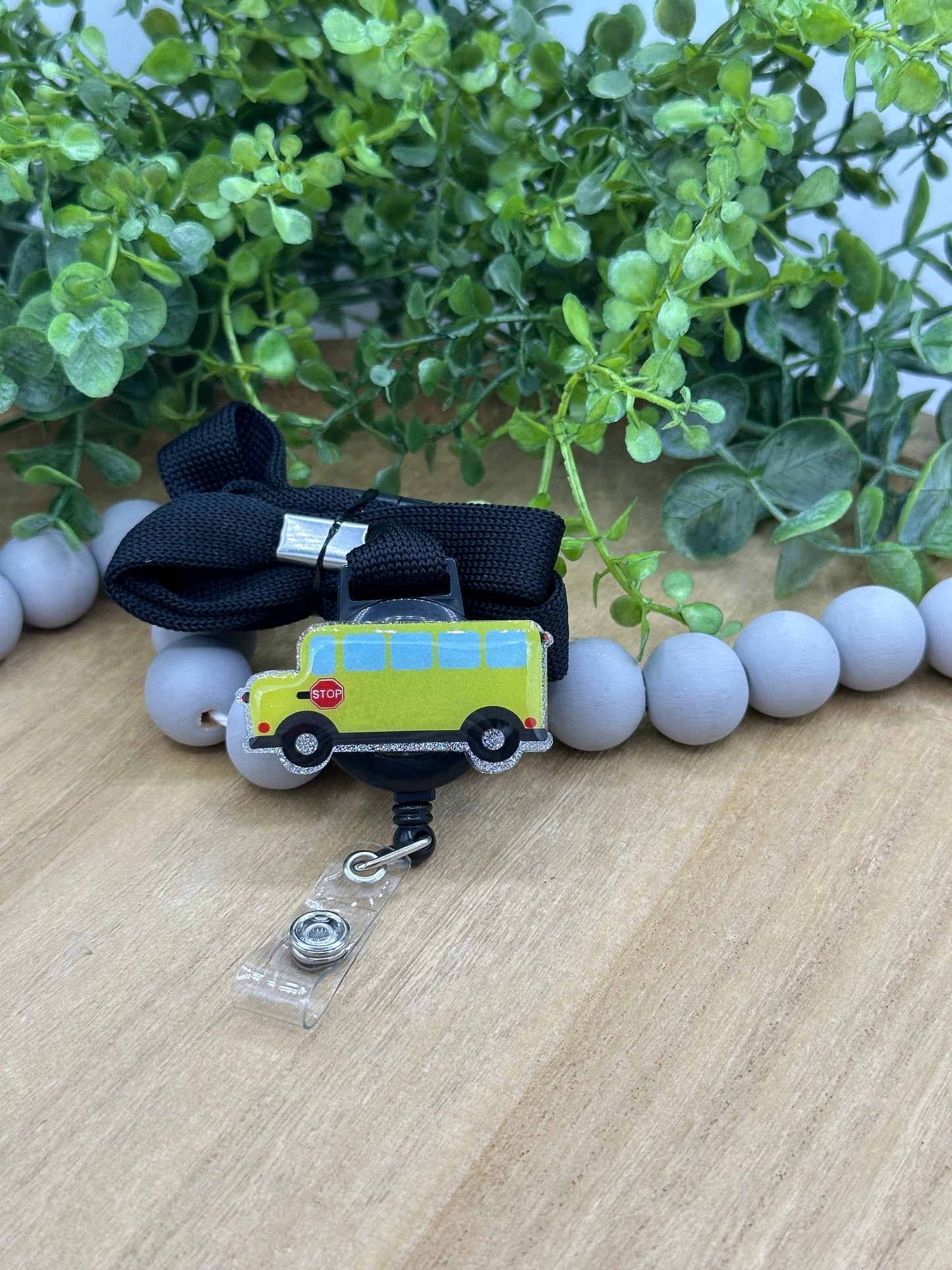 Bus Driver/Aide lanyard with retractable badge reel