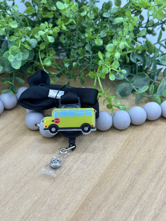 Bus Driver/Aide lanyard with retractable badge reel