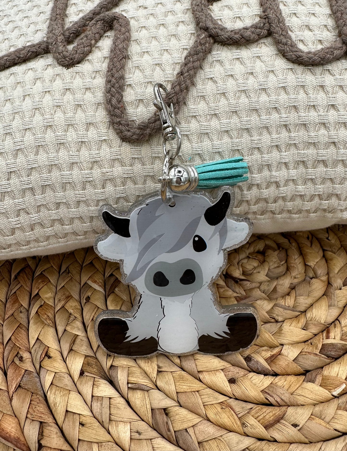 Highland cow acrylic Keychain