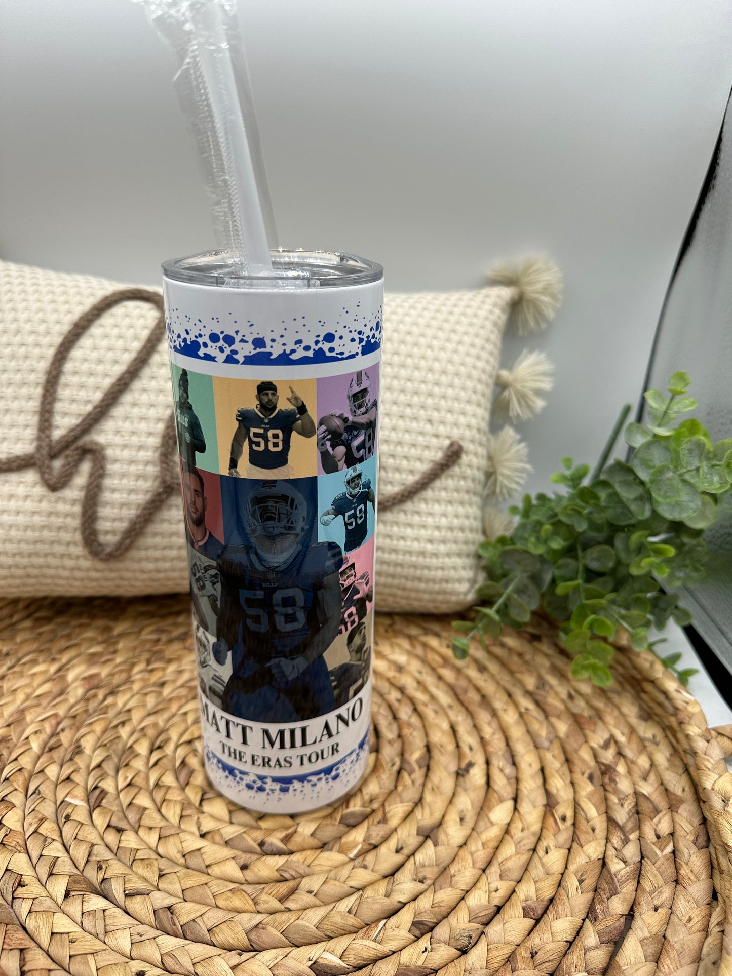Buffalo Milano Eras football 20 oz Tumbler