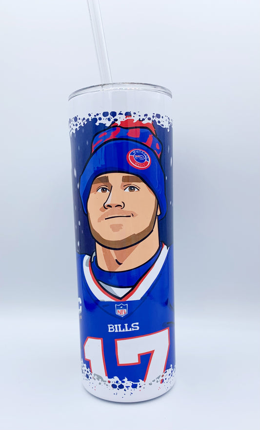 Josh cartoon Buffalo 20 oz Tumbler