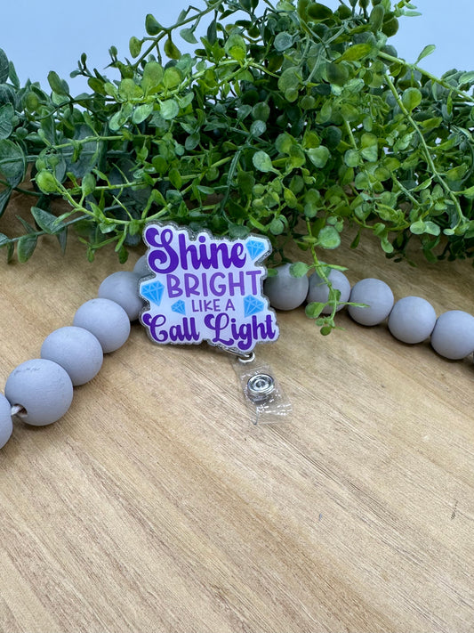 Shine Bright retractable badge reel