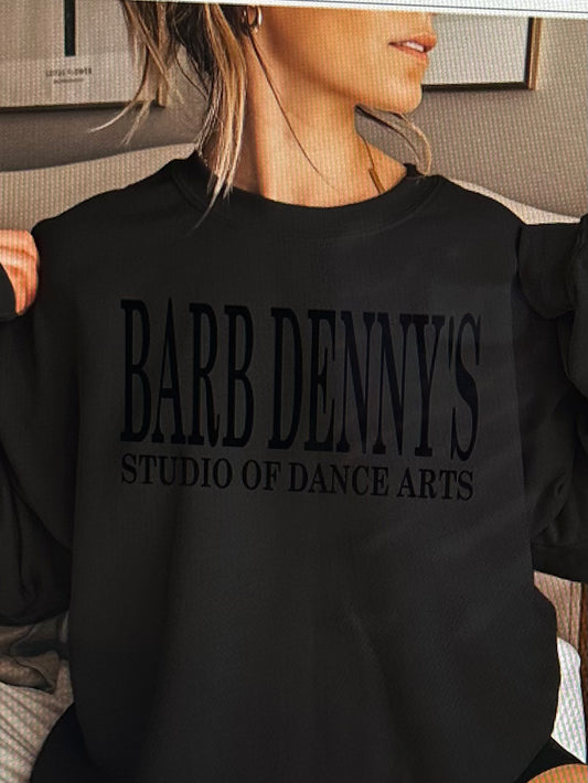 Barb Denny's Black on Black puff print