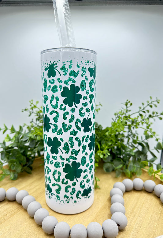 Cheetah Shamrock 20 oz Tumbler