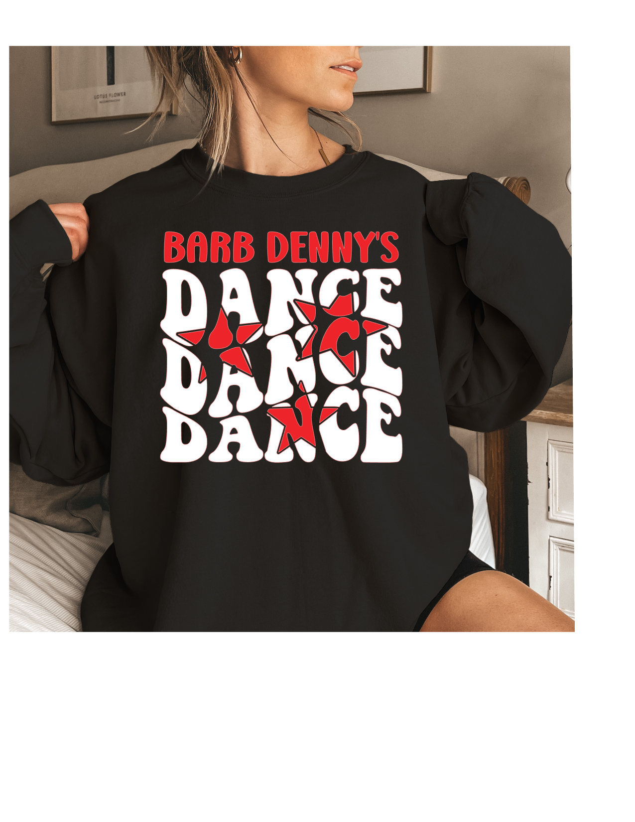 Barb Denny's with stars shirt