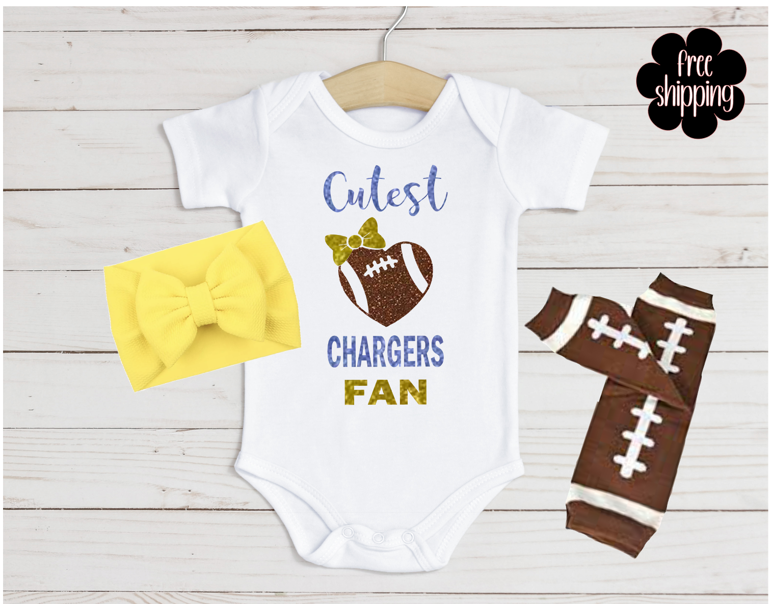 Newest Chargers Fan Cutest Football Fan Bodysuit Los Angeles 