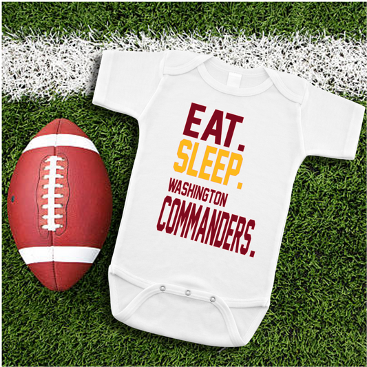 Eat sleep Football baby bodysuit, Washington Football