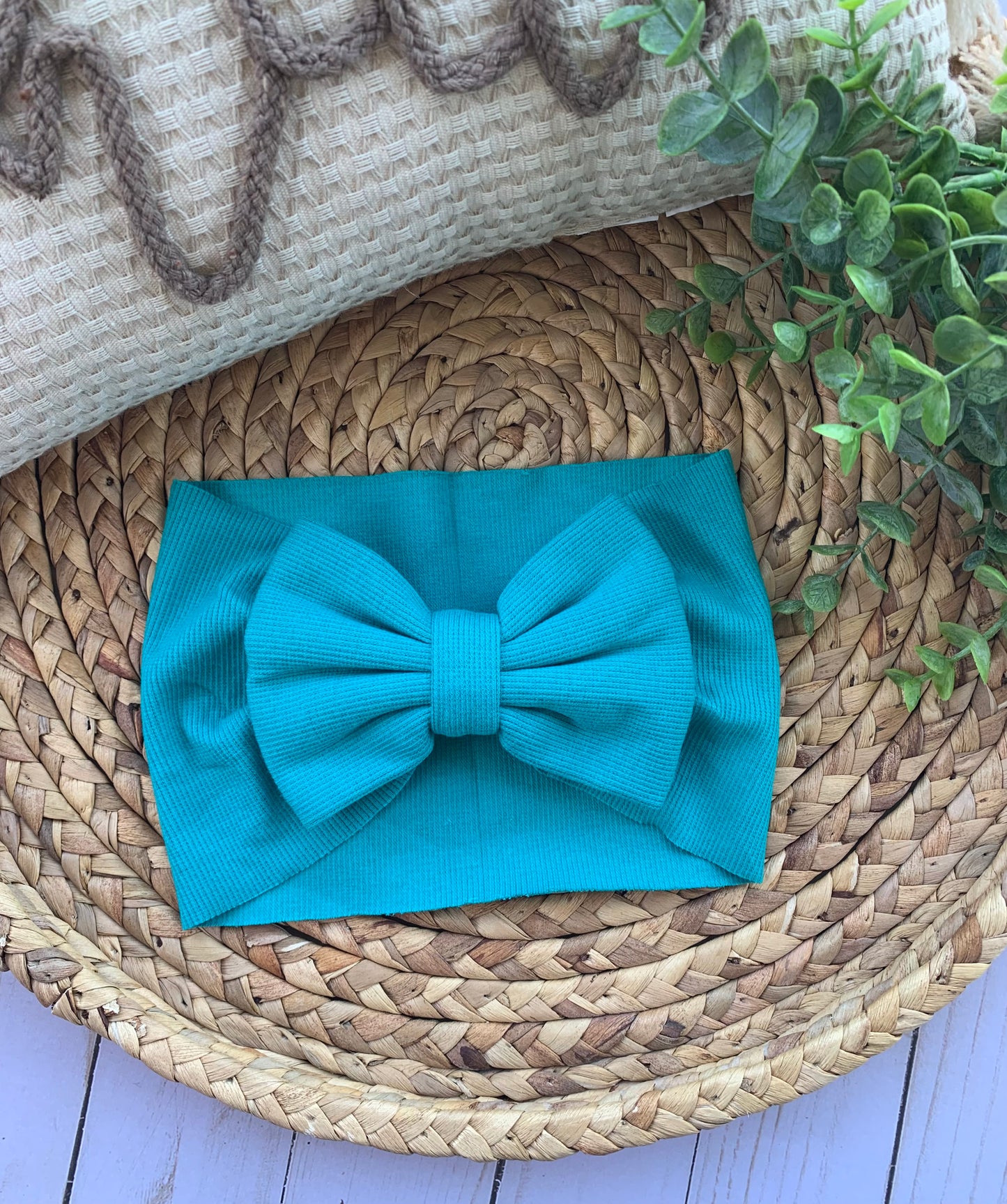 Peacock Solid Baby Head Wrap