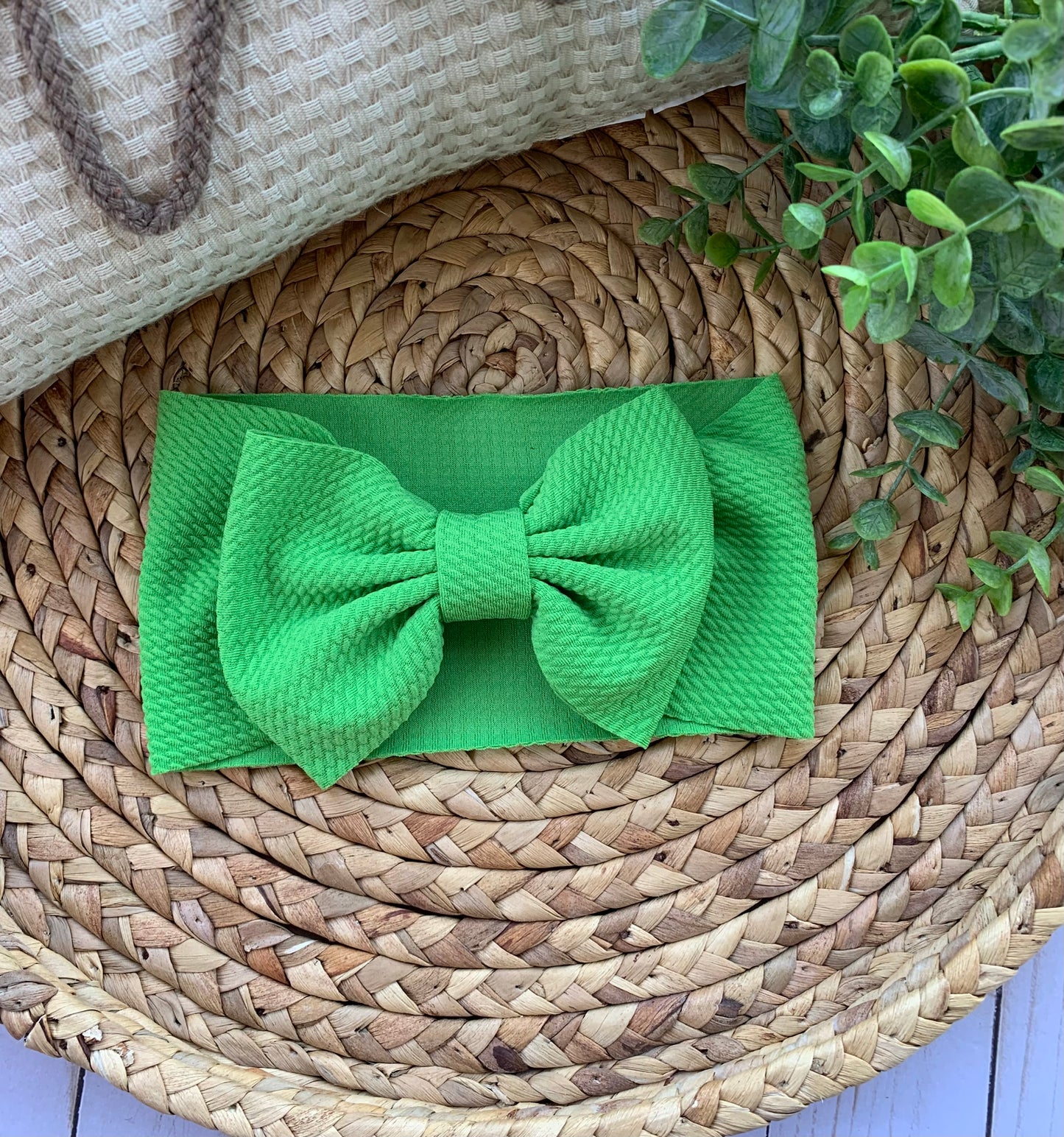 Light Green Solid Baby Head Wrap
