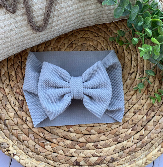 Grey Solid Baby Head Wrap