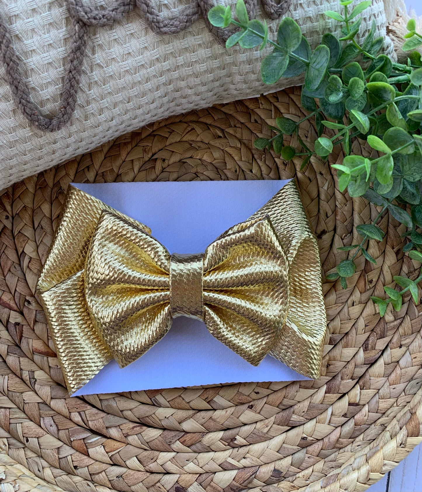 Gold Solid Baby Head Wrap