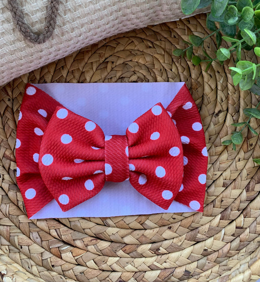 Red Polka Dot Baby Head Wrap