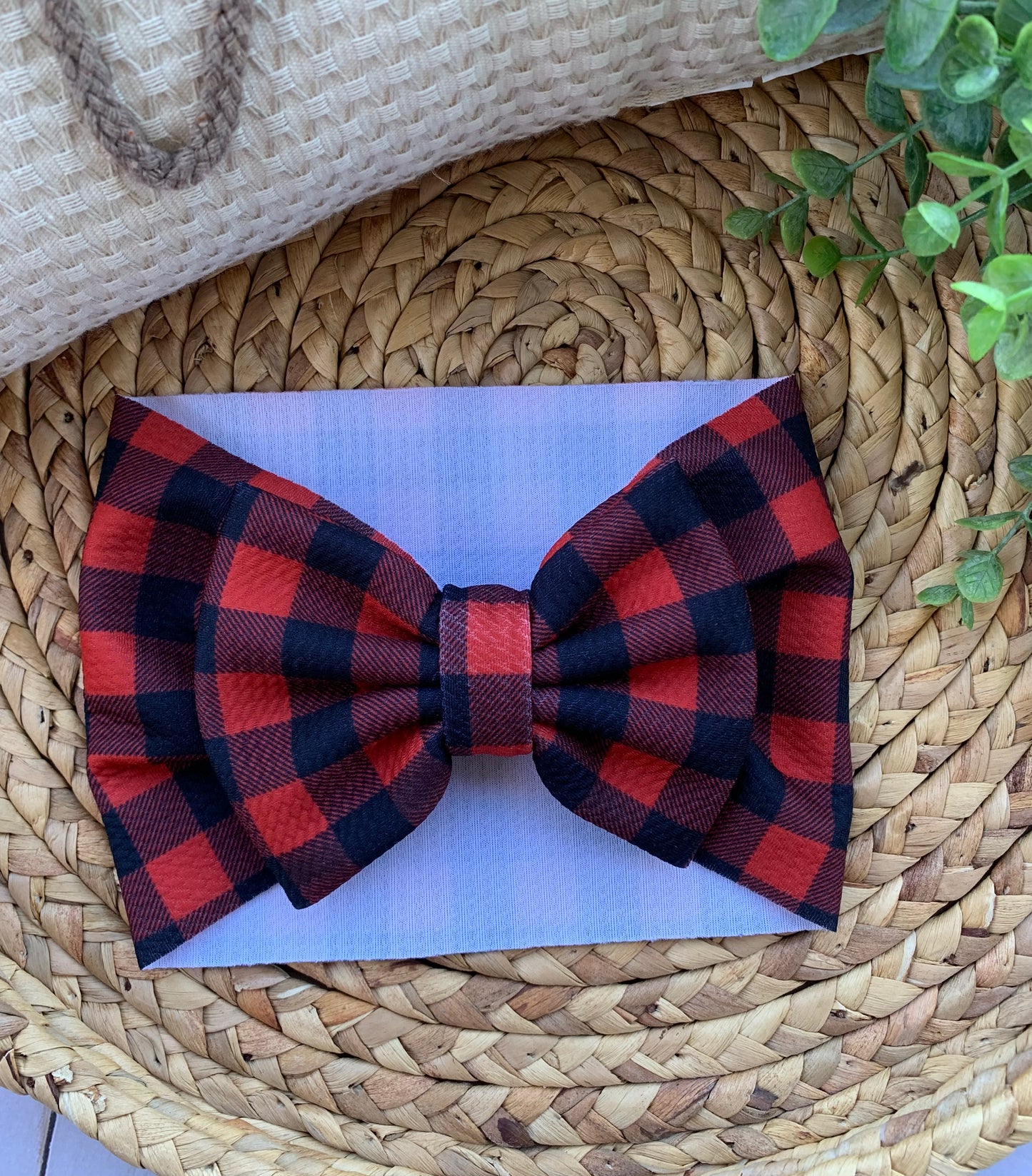 Buffalo Plaid Baby Head Wrap