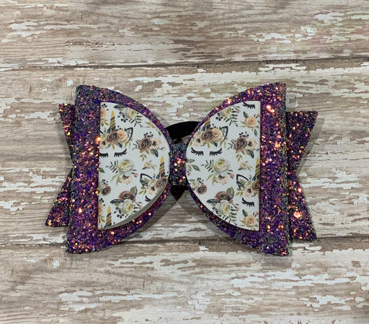 Unicorn hair bow