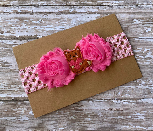 Fox shabby flower baby headband