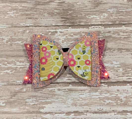 Bumble Bee hair bow