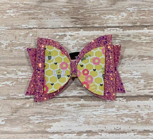 Bumble Bee hair bow