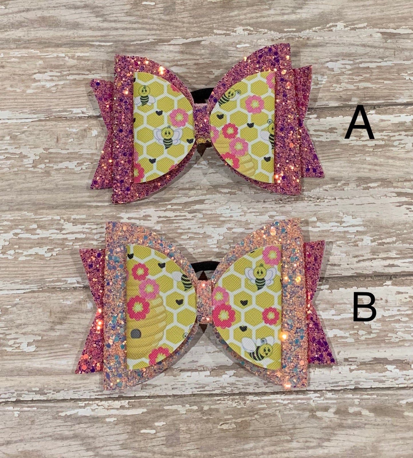 Bumble Bee hair bow