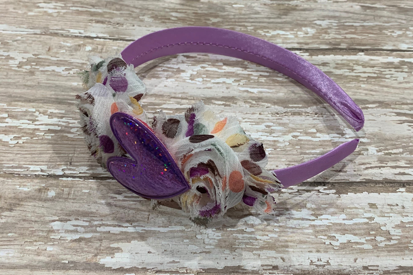 Purple Heart girls headband
