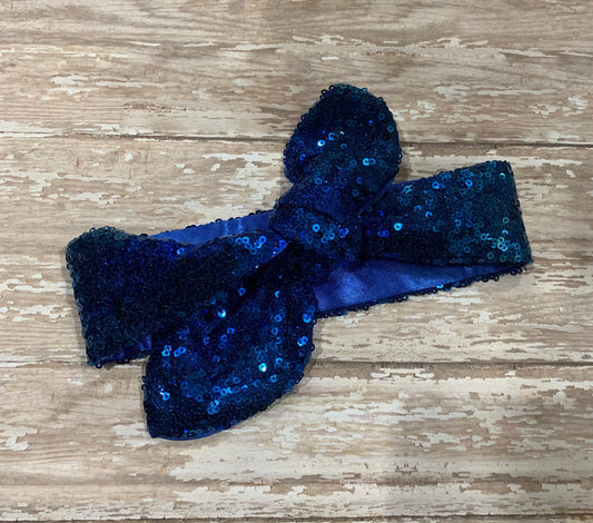 Baby top knot sequin headband