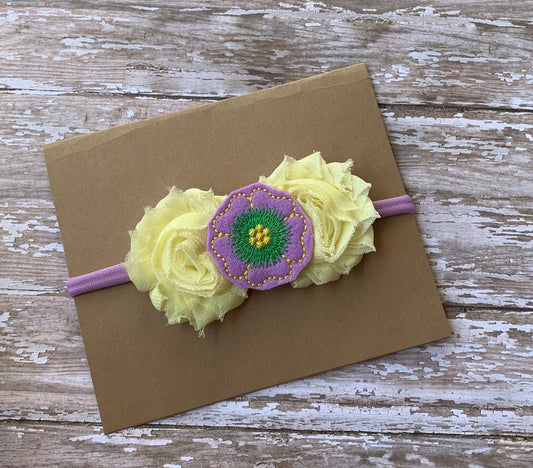 Flower shabby baby headband