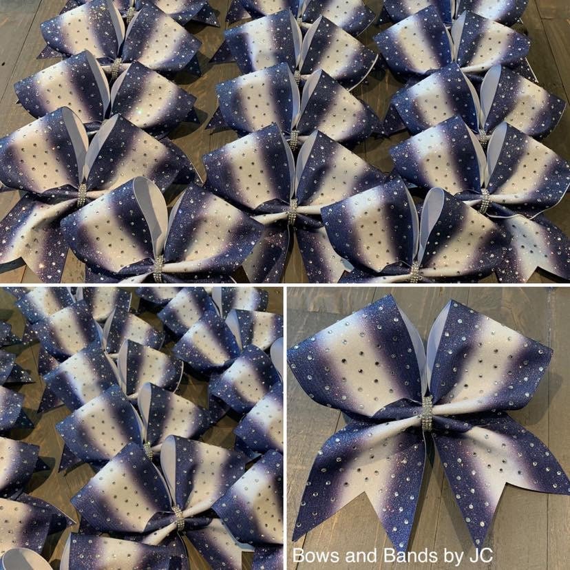 Rhinestone sublimated cheer bow