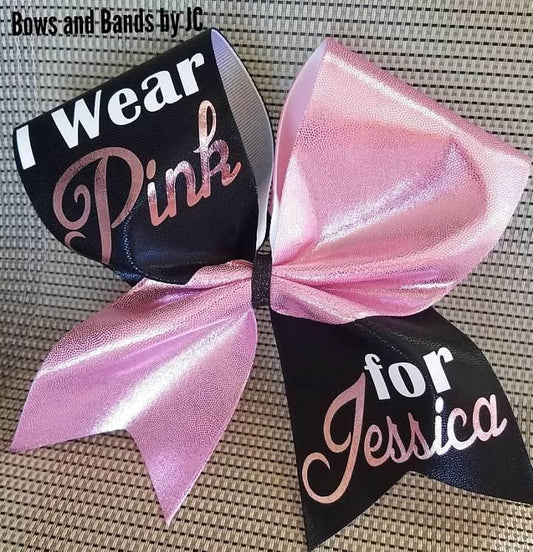 October pink cheer bow