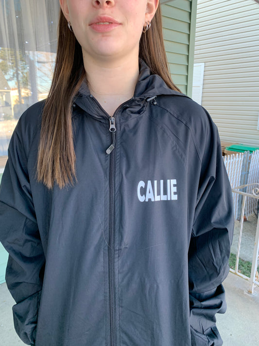 Barb Denny's Studio of Dance Arts lightweight wind jacket with hood