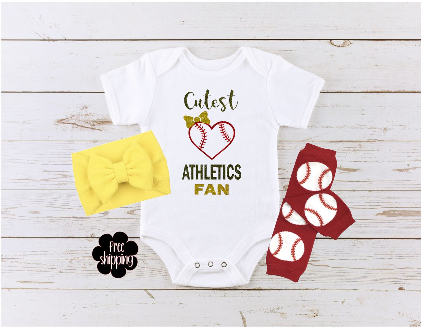 Cutest Baseball Fan baby bodysuit, Oakland Baseball