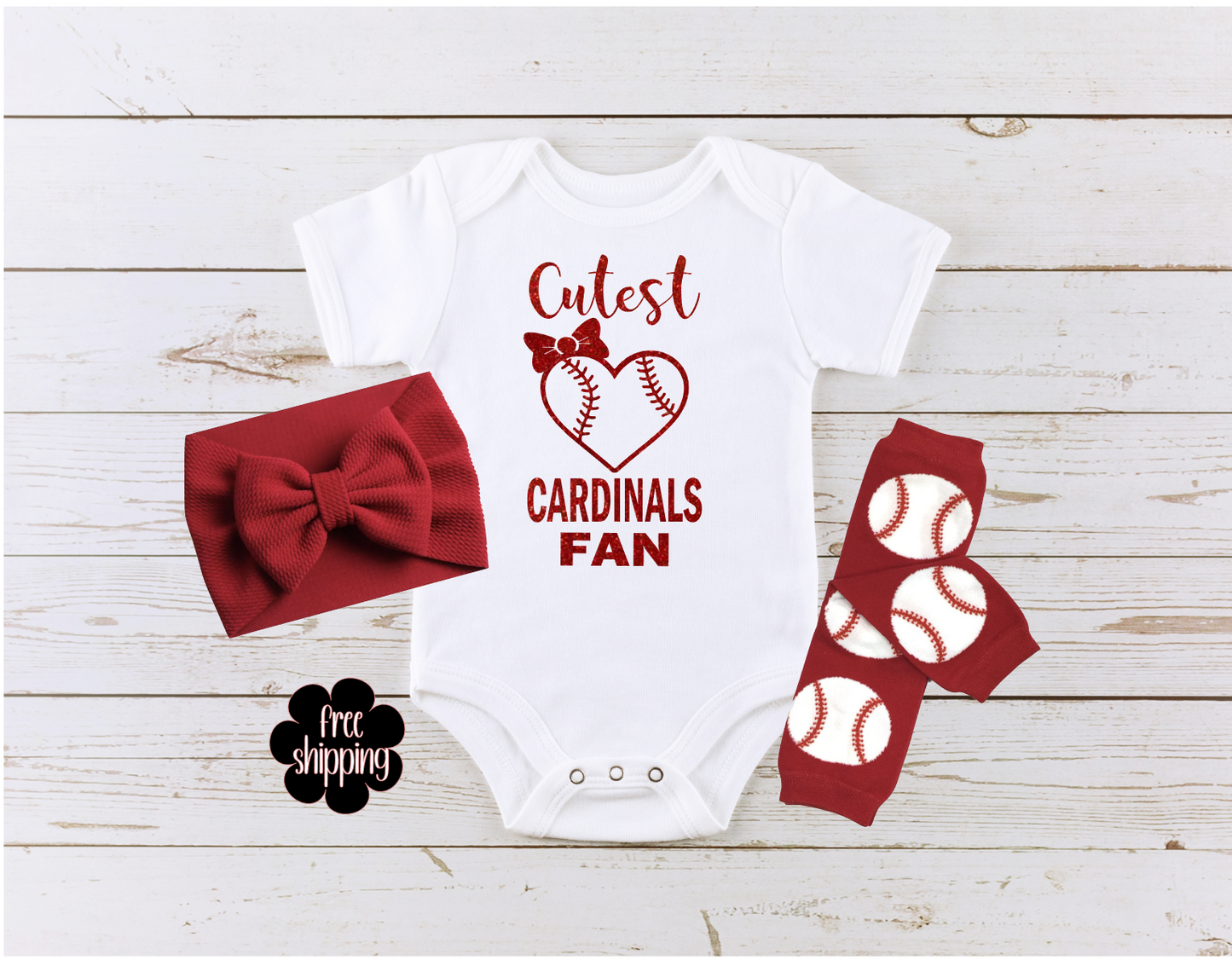 Cutest Baseball Fan baby bodysuit, St. Louis Baseball