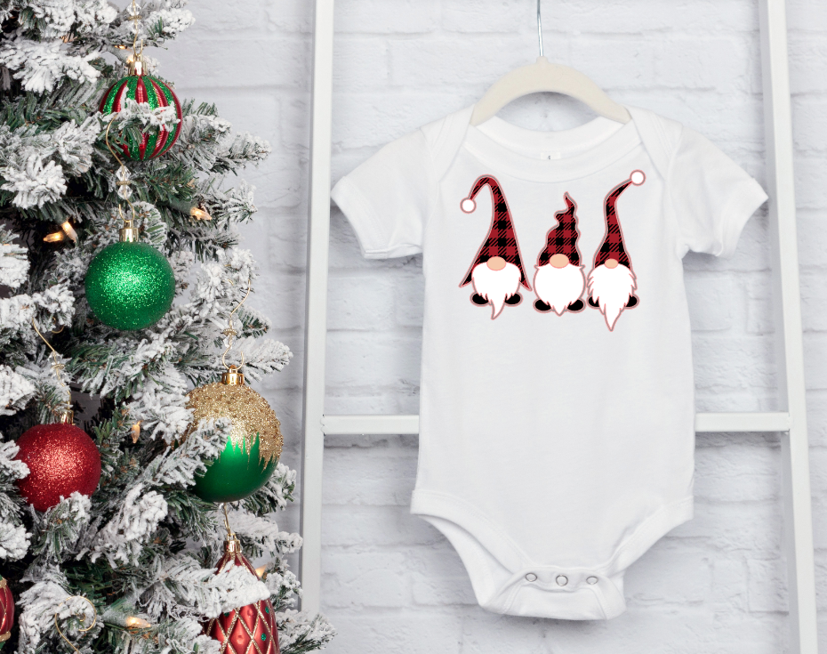 Christmas Gnomes baby bodysuit