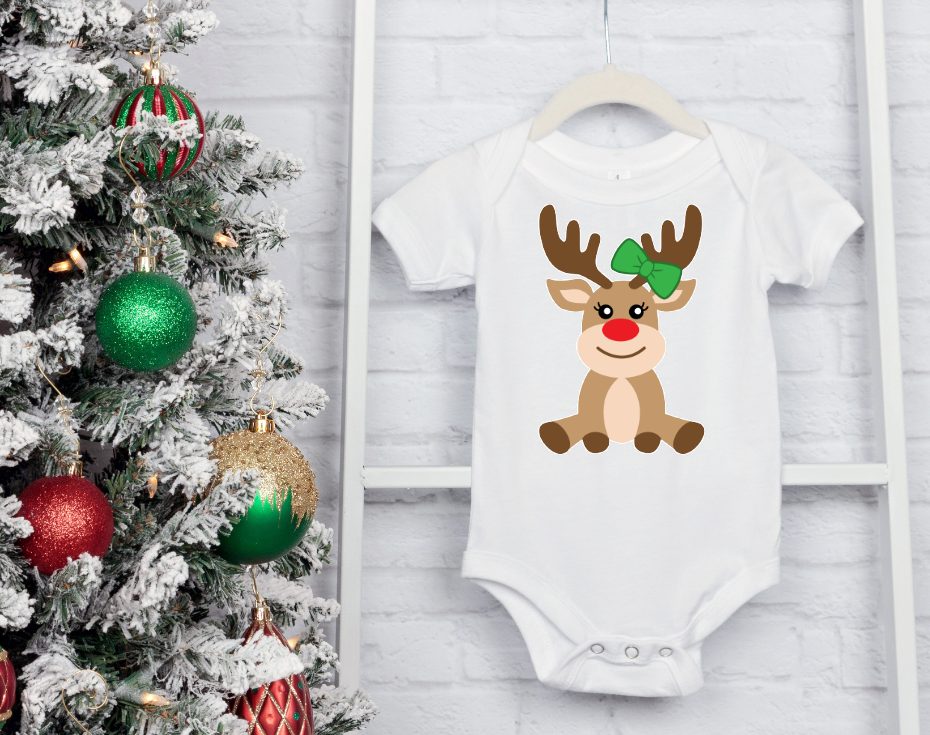 Reindeer baby bodysuit