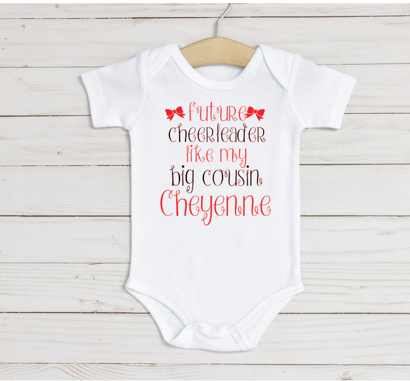 Future Cheerleader baby bodysuit