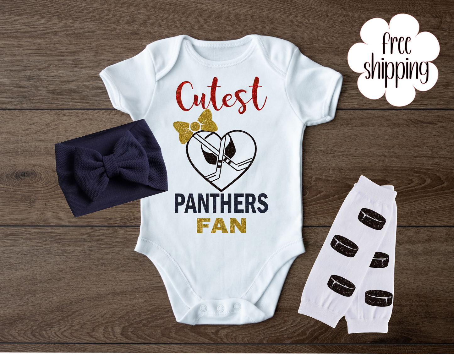 Cutest Hockey Fan baby bodysuit, Florida Hockey