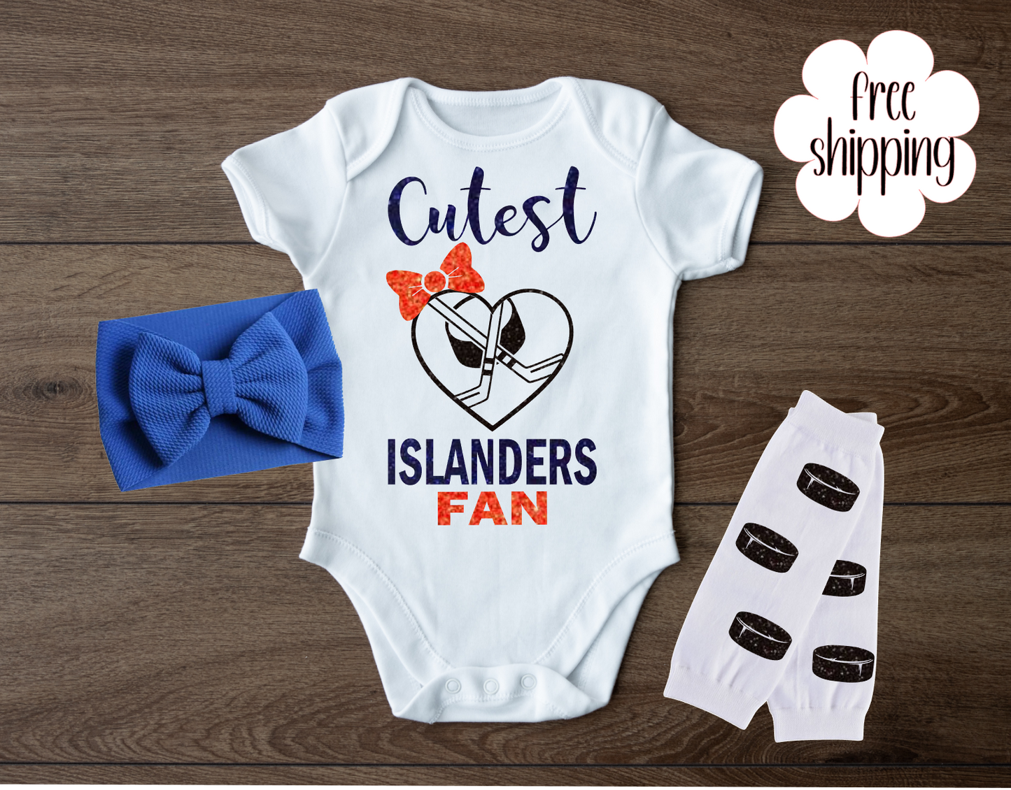 Cutest Hockey Fan baby bodysuit, NY Hockey