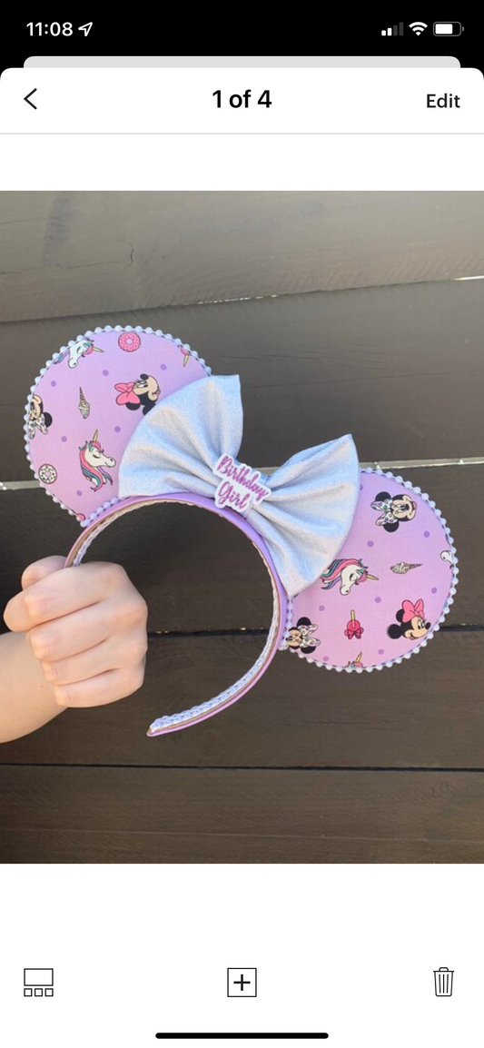 Birthday girl inspired Mouse ears