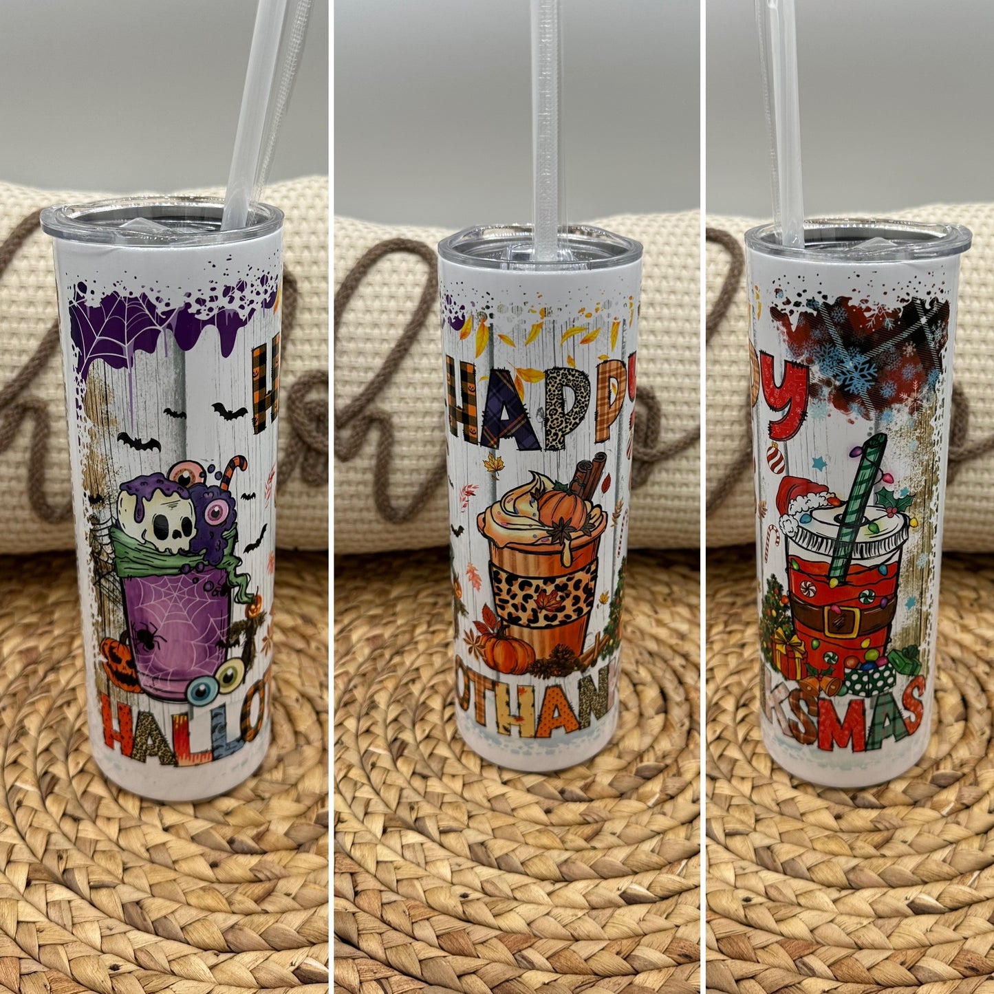 Happy Hallothanksmas holiday 20 oz Tumbler