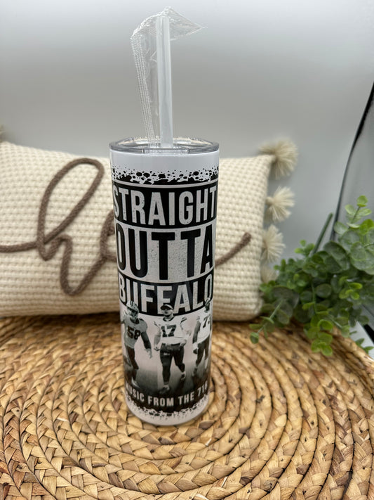 Straight Outta Buffalo football 20 oz Tumbler